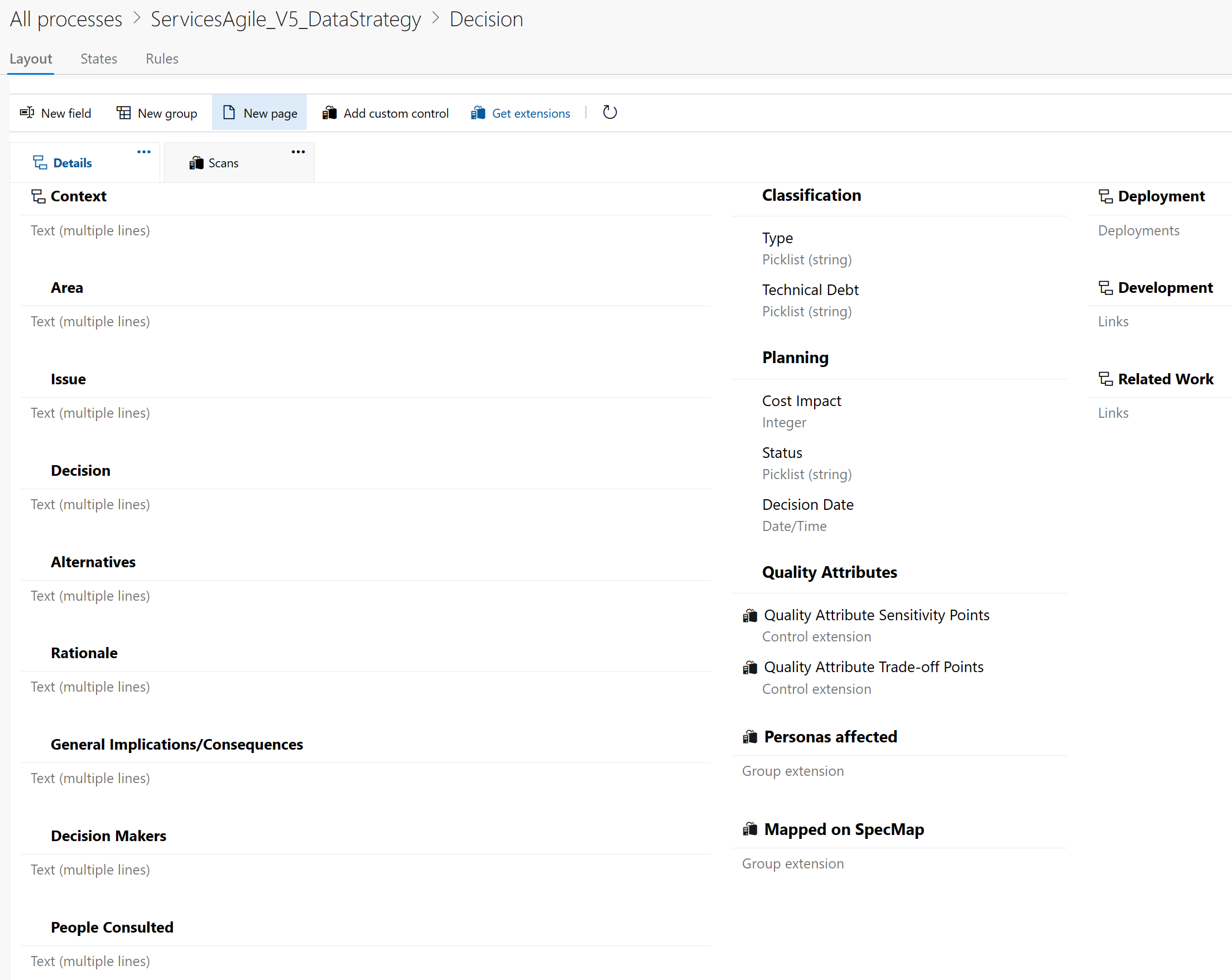 Data Strategy Decision Work Item Type
