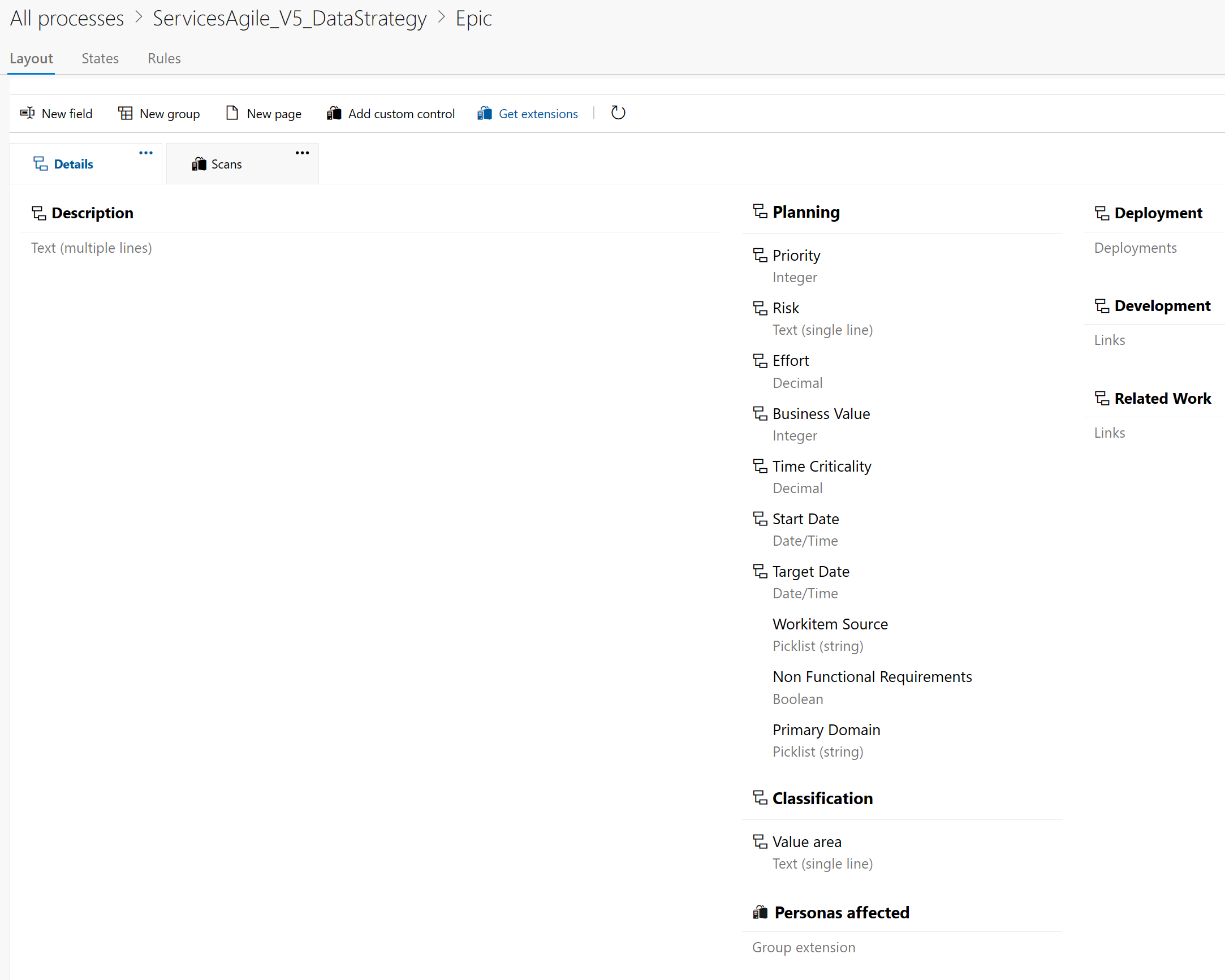 Data Strategy Epic Work Item Type
