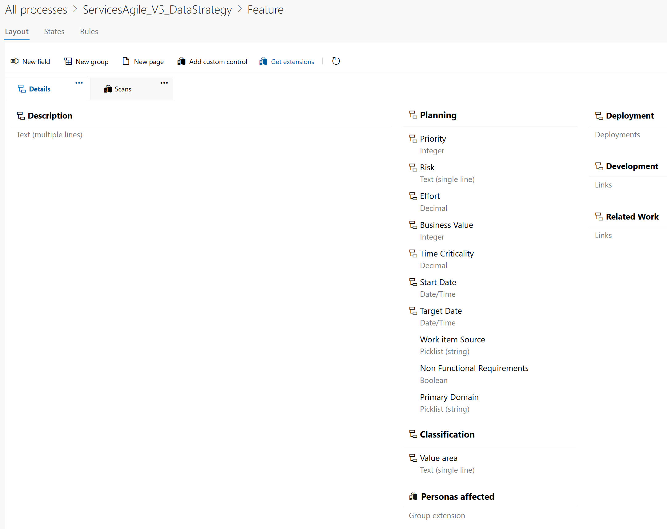 Data Strategy Feature Work Item Type